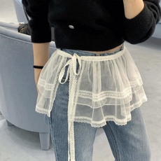 러블리 레이어드 힙커버 레깅스 랩 스커트 프릴 미니 시스루 벌룬 프릴 치마 레이스 캉캉 쉬폰 캉캉