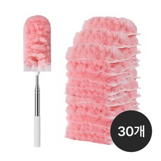 집똑똑이 길이조절 먼지털이, 핑크 30P (핸들포함), 1개