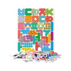 디홀릭 한글 자석퍼즐 자석글자 아기 한글놀이 유아 교구, 42피스, 1개