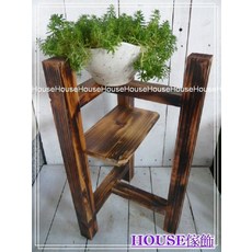 House傢飾 全實木松木三角花架 花台