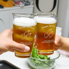 Three Lemons 하이볼 맥주잔, 2개
