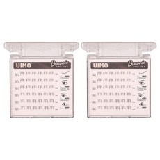 UIMO 애프터눈 티 시리즈 브라우니 노 글루 언더 인조 속눈썹, 2개, 블랙