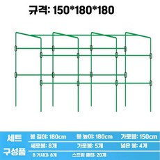 애플수박지지대 모종지지대 넝쿨 오이 덩굴 지지대 원예 지지대, 1개, 150x180x180 (11mm)