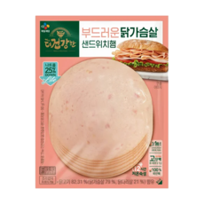 더건강한 닭가슴살 샌드위치햄, 90g, 5개