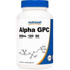 nutricost Alpha GPC膠囊 600mg, 120顆, 1罐