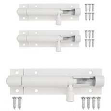 모노 오도시 잠금장치 3인치, 화이트, 3개