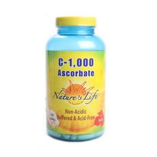 Nature's Life C-1000 抗壞血酸咀嚼錠, 1個, 250 件