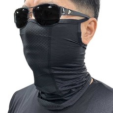 페리온 쿨 메쉬 멀티스카프 여름 자외선차단 귀걸이형 넥워머 냉감마스크, 1개, 블랙