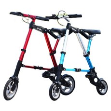 마이크로자전거 초소형 접이식 자전거 바이크 빨간색, A. 8인치, A. 12인치, E. 8인치 파란 솔리드