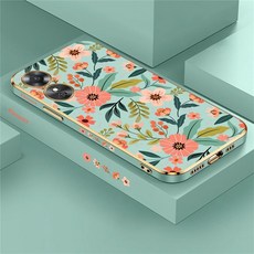 꽃 케이스 도금 실리콘 커버, 1개, 8. Green-173 D. A94 4G