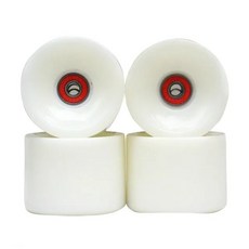 호환용품 소프트 스케이트보드 휠 PU 70mm 롱보드 내구성 슈퍼 크루저 로드 ABEC-9 베어링, [01] White, 1개