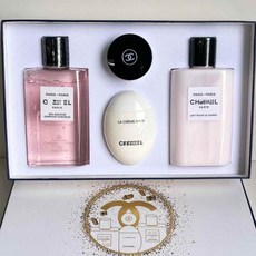 小香白色5號全身香氛四件套 巴黎全身香氛四件套升級款 身體乳 沐浴露 護手霜套裝, 1個