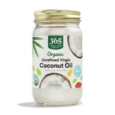 365 by Whole Foods Market Organic Unrefined Coconut Oil Virgin 14 Fl Oz, 14 Fl Oz (1팩), 1개, 미정제 버진 코코넛 오일