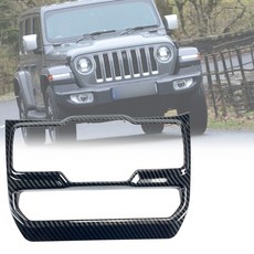 碳纖紋印花款中控車窗升降面板框 適用於18-24 Wrangler Gladiator