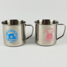 꾸밈 손잡이 스텐양치컵, 블루, 1개