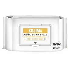 日本KOJIMA寵物濕紙巾 銀離子除臭 無酒精配方 80抽 (原味/草本/果物/綠茶) 寵物清潔濕巾, 1個, KOJIMA寵物濕紙巾--草本清香80抽