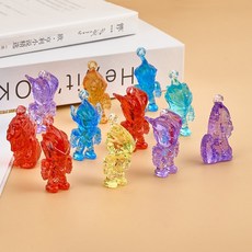 【臺灣-出貨】兒童水晶寶石小玩具男孩七彩奧特曼恐龍考古過家家遊戲寶藏箱挖掘 QCYI, 1個, 3釐米奧特曼水晶混色玩具【10個量販裝】