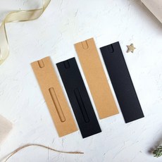 종이 볼펜 케이스 펜 샤프 연필 크라프트지 선물 포장 파우치 기념품 판촉물 포장지 박스, B 블랙오픈형