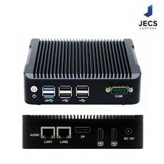 [젝스컴퍼니] 산업용미니PC 내열성팩 JECS-J3710B 인텔J3710, JECS-J3710B-WT  -40~80도, WIN10, 256GB, 8GB, 블랙