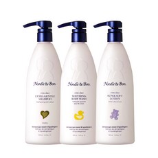 누들앤부 키즈 아기 어린이 샴푸+워시+로션 473ml [키즈베스트 3종] 티어프리 잔향