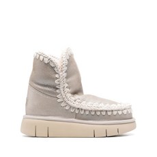 모우 로고 패치 청키 부츠