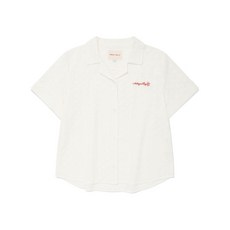 매장정품 와키윌리 WACKY WILLY 우먼스 코튼 아일렛 오픈카라 셔츠 화이트 WA2502SS63WH 209439