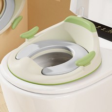 智能馬桶嬰兒童坐便圈男女寶寶專用坐便器大號小孩厠所坐墊蓋便盆, 柔軟坐墊款草綠色-馬桶圈-適合智能+普通