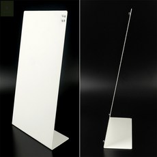 더초이스토어 L형 스틸 스탠딩 보드판 A4 자석부착가능 아크릴보드판, 검정