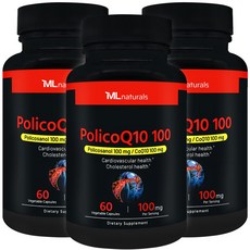 [미국빠른직구] 마이라이프 내추럴스 고함량 폴리코큐텐 100 (코큐텐 100mg + 폴리코사놀 100mg), 3개, 60정