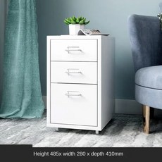 사무실캐비넷 워크스테이션용 다층 이동식 파일링 캐비닛 서랍형 소형 파일 침대 옆 간단한 맞춤형, 없음, 1) white 3 layers