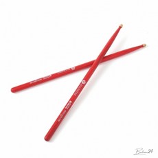 5A 히코리 드럼스틱 레드 선물용 풍부한사운드 연습용 우드 초보용 호두나무