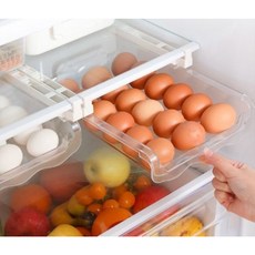 라베 수납이 편리한 계란 슬라이딩 선반