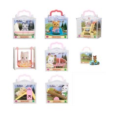 토이트론 실바니안시리즈 고양이 곰 토끼 다람쥐, 5200 아기토끼 유모차, 1개