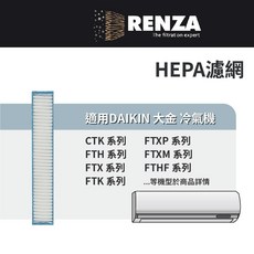 Daikin 大金 CTK FTH FTX FTK FTXP FTXM FTHF 系列 分離式冷氣 HEPA濾網, 1個