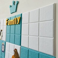 臺灣*出貨 ins北歐方格毛氈板牆貼自粘網紅照片牆幼兒園作品展示辦公室布, 黑色+白色,中