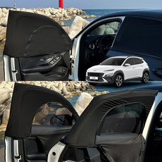 더뉴코나 모기장 차량용 방충망 차박 커튼 햇빛가리개 1+1, 뒷좌석 1+1 (대)