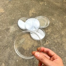 90mm 투명 원형 샬렛 플라스틱 샬레, 1개