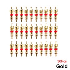Schr 타이어 밸브 코어 대부분의 자동차 RV ATV 및 에어컨 리무버 교체용 / 스템, Gold 30Pcs