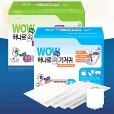 헤이지 와우 하나로 속기저귀 리필 기저귀 30매 중형 애견용품, 1개
