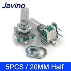 20 위치 360 회전 로트 20MM EC11 핸들 푸시 인코더 길이 버튼 내장 스위치 15MM, 50 Pcs, 20MM Half handle
