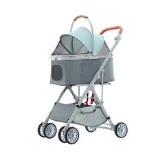 ㊆㊆犬貓館 icat 寵喵樂 可分離式寵物推車 BND103 可調節手把高低 一鍵收車 寵物外出推車, 天空藍, 1個