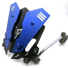 五羊Ube 愛瑪小牛電動車擋風板 前風擋 春風改裝配件 防風鏡, 藍色帶支架, 1個