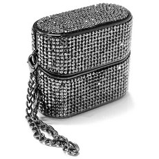 더조은셀러 럭셔리 큐빅 케이스 갤럭시 버즈3 3 프로 3 FE, 1개, 샤인 블랙, 갤럭시 버즈3/3프로/3FE