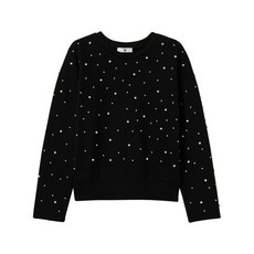 트윈셋 펄 장식 크루 넥 스웨트셔츠