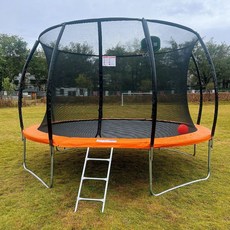 농구대 트램폴린 4종 실내 실외 대형 가정용 점핑 운동기구 네트망 트램펄린, C. 12피트 (3.6m) + 농구대, 1개