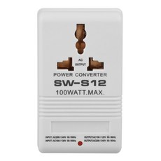 SW-S12 스텝 업 다운 전압 컨버터 변압기 (CN 표준 플러그) 100W 110V 120V-220V 240V, 01 WHITE