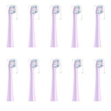 CILGEWH 교체용 칫솔 헤드 10팩 Colgate Hum 커넥티드 스마트 배터리 전동 헤드와 호환 블루 5개+그린 5개, 퍼플