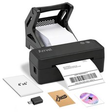 스탠드가 있는 ANDRO 라벨 ARVEL BLUETOOTH 프린터 중소기업용 4X6 무선, Black