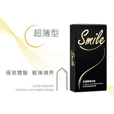 Smile 史邁爾 保險套 雙環魔粒型 12入 天然乳膠避孕套 Dot2Rib, 1個, Smile史邁爾 超薄 0.05