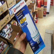장수램프 안정기내장형 EFQU45EX-D 45W 주광색 전구, 주광색(하얀색)